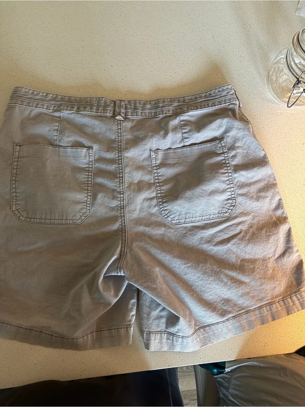 Women’s Light Gray Cargo Shorts with Utility Pockets